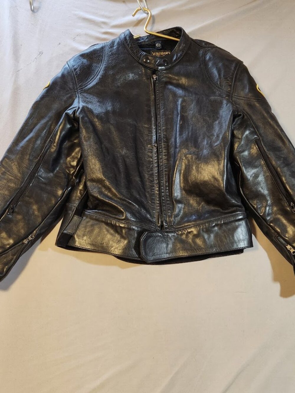 Vintage Vanson Leathers Boston Mass Cafe Racer Motorcycle Jacket Size 48